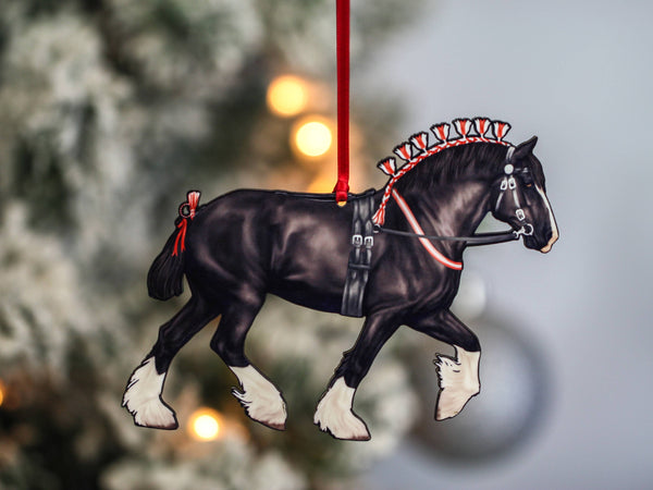 Black Horse Barn Door Ornament main image 1