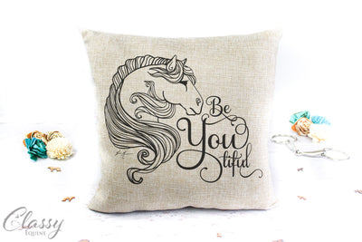 Gypsy Horse Pillow Cover -  Be You tiful Gypsy Cob Horse