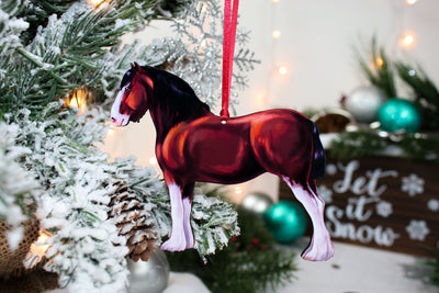 Bay Clydesdale Horse Ornament