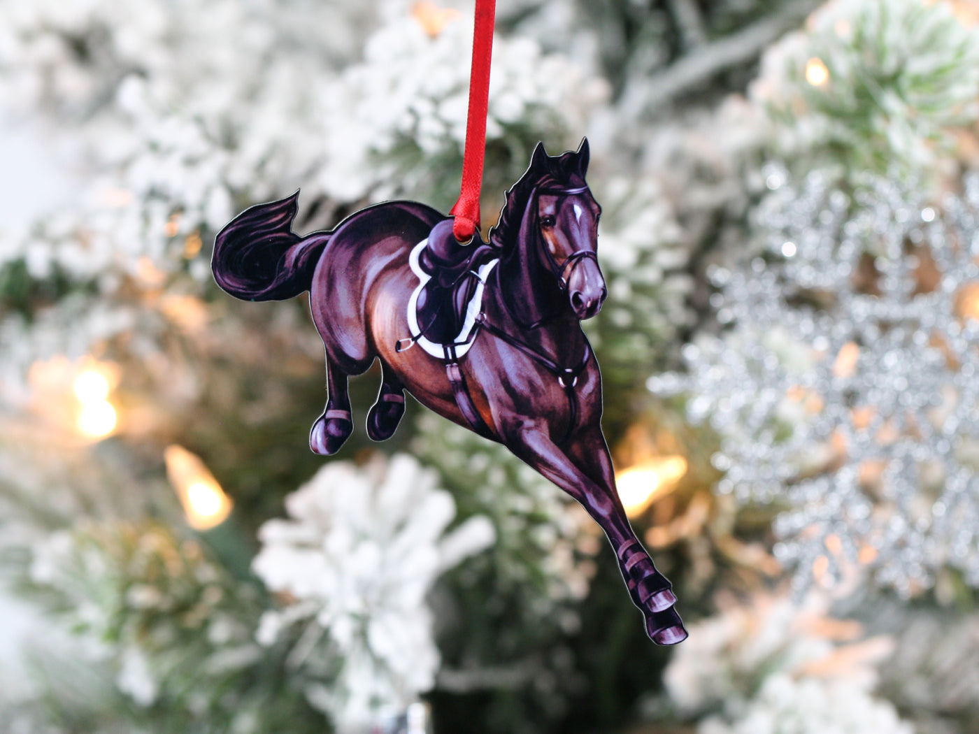 Jumping Horse Ornaments - Seal Brown Hunter Jumper