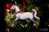 Gray Arabian Horse Ornament -  Adorned with Ribbons