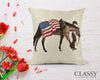 Quarter Horse Pillow Cover - Patriotic Quarter Horse