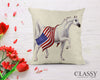 Arabian Horse Pillow Cover - Patriotic Horse