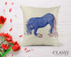 Gypsy Horse Pillow Cover - Patriotic Bowing Gypsy Horse