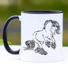 Delighted Rearing Gypsy Horse Coffee Mug - 11 oz
