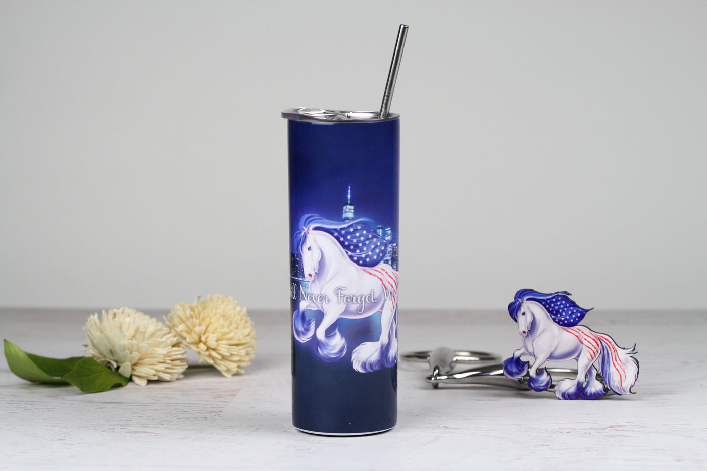 9-11 Tribute - We Will Never Forget. We Will Remember. Gypsy Horse Tumbler