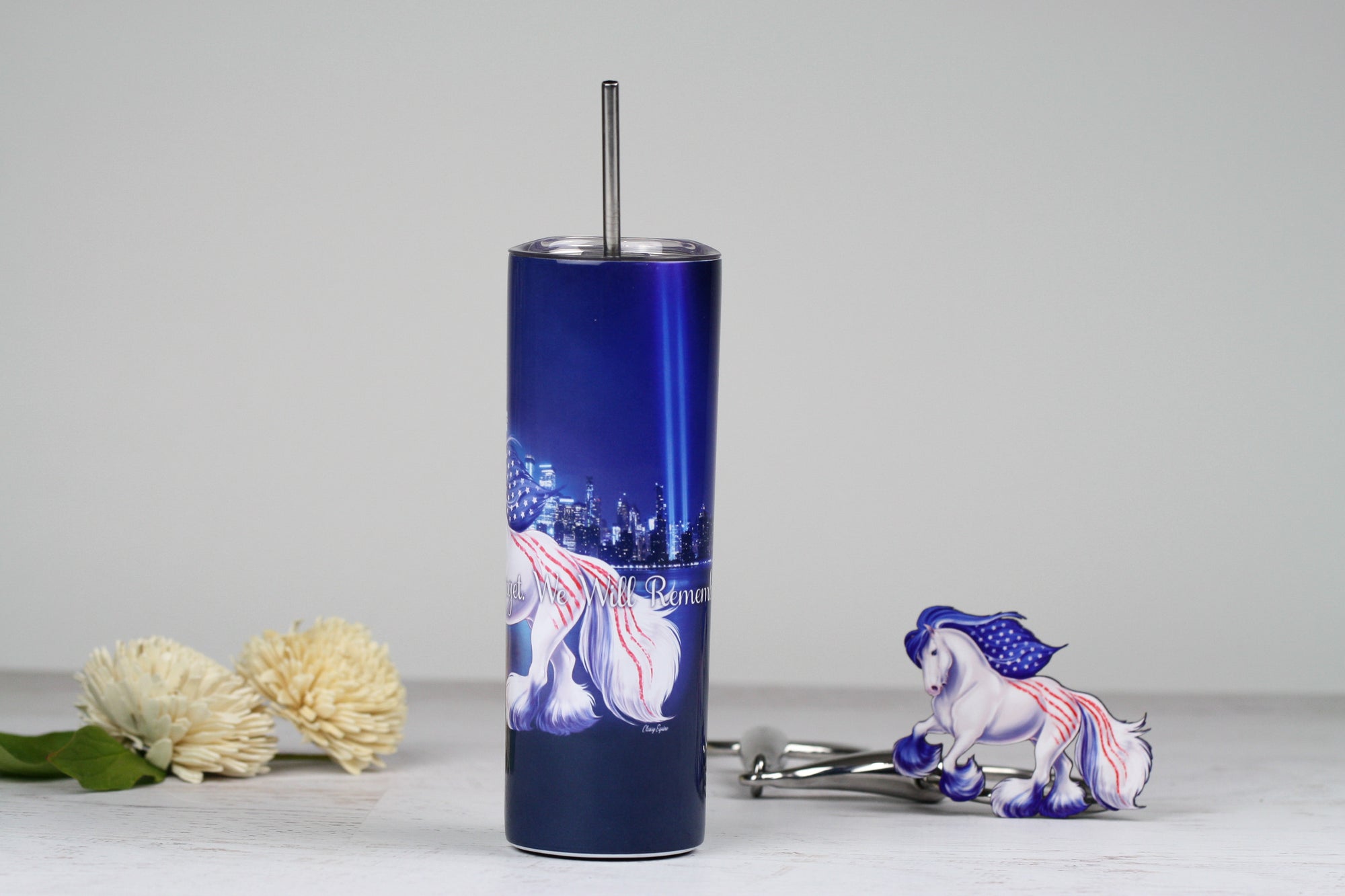 9-11 Tribute - We Will Never Forget. We Will Remember. Gypsy Horse Tumbler