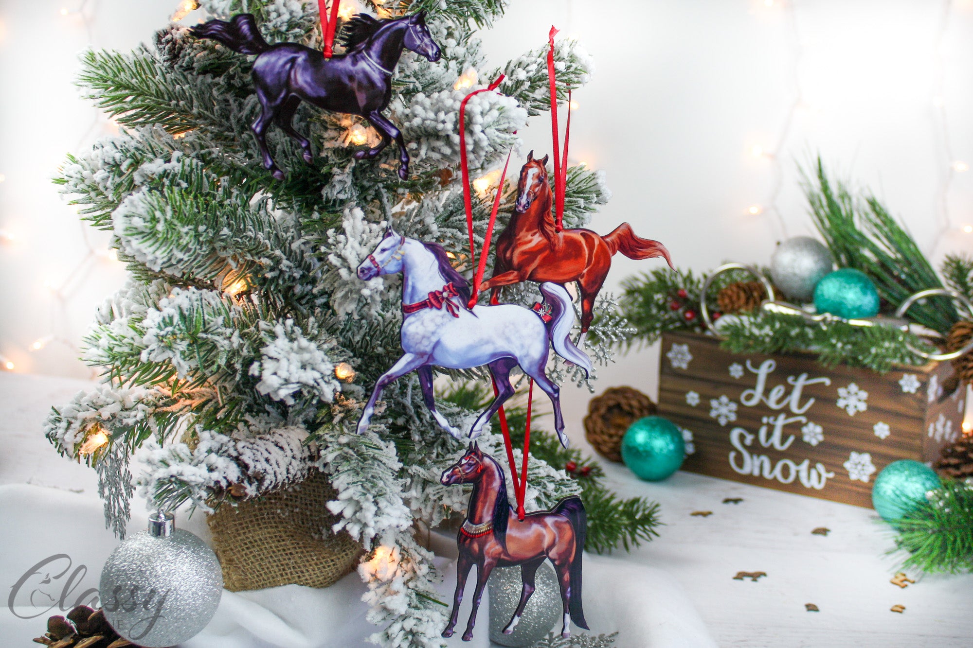 Arabian Horse Ornaments - Set of 4