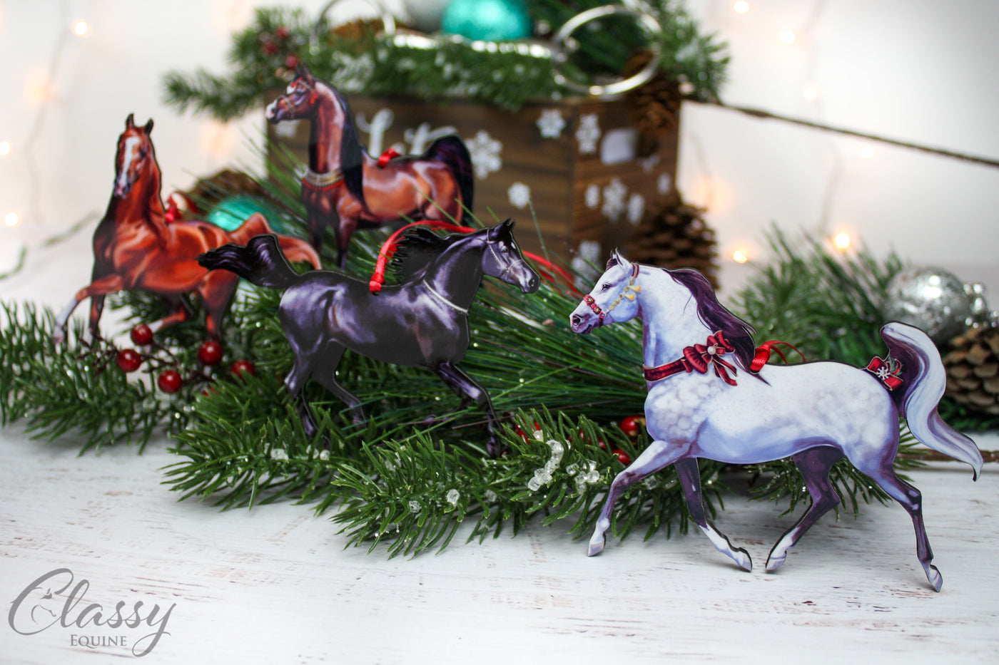Arabian Horse Ornaments - Set of 4