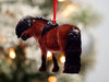 Bay Shetland Pony Ornament - Pony Christmas Ornament Décor