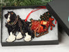 Black Gypsy Cob Horse Christmas Ornament - Gypsy Horse Sleigh