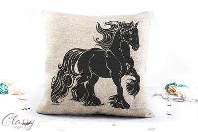 Gypsy Horse Pillow Cover - Grateful Gypsy Horse
