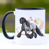 Blue Roan Gypsy Heart Horse Mug - 11 oz