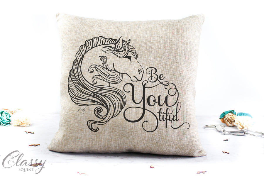 Gypsy Horse Pillow Cover -  Be You tiful Gypsy Cob Horse