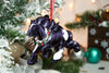 Cantering Black & White Tobiano Gypsy Vanner Horse Christmas Ornament