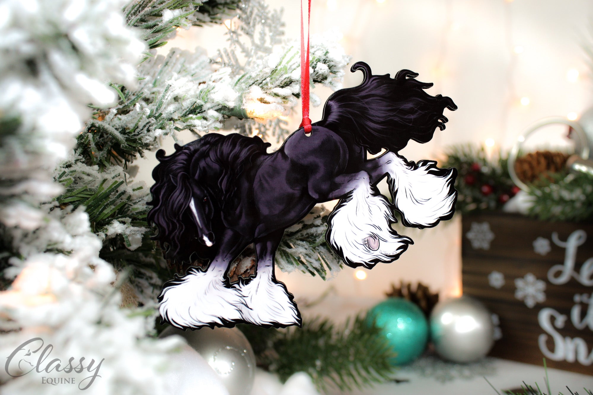 Gypsy Horse Ornaments - Full Set of 4 Gypsy Horses