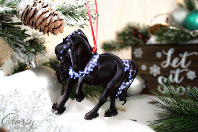 Friesian Horse Christmas Ornament II