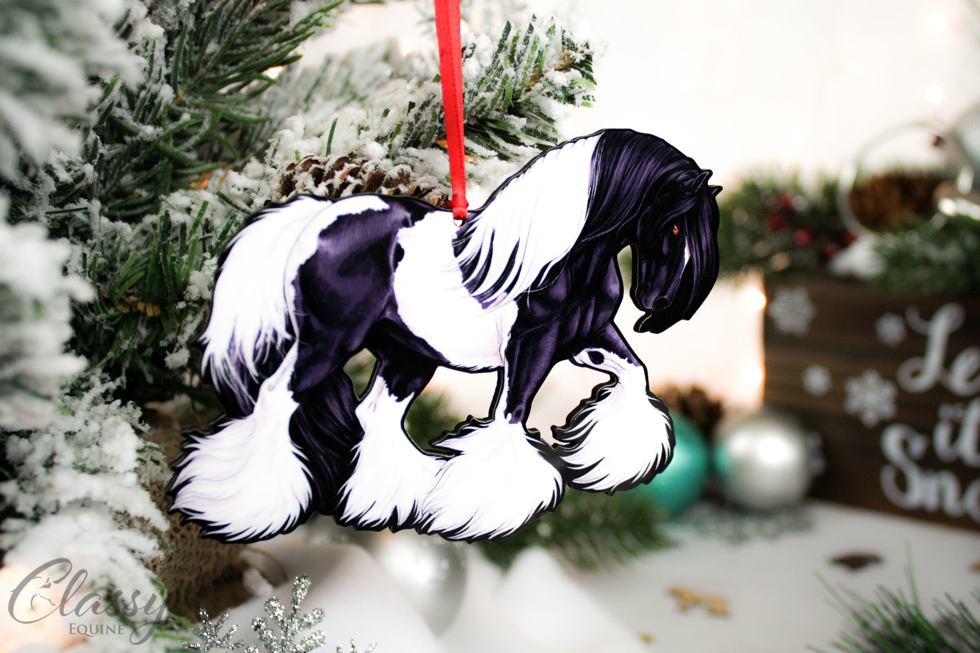 Gypsy Horse Ornaments - Full Set of 4 Gypsy Horses