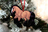Buckskin Gypsy Vanner Horse Christmas Ornament