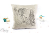 Gypsy Horse Pillow Cover - A Girl and her Gypsy Horse - True Partners