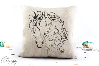 Horse Girl Pillow Cover - Horse Girl