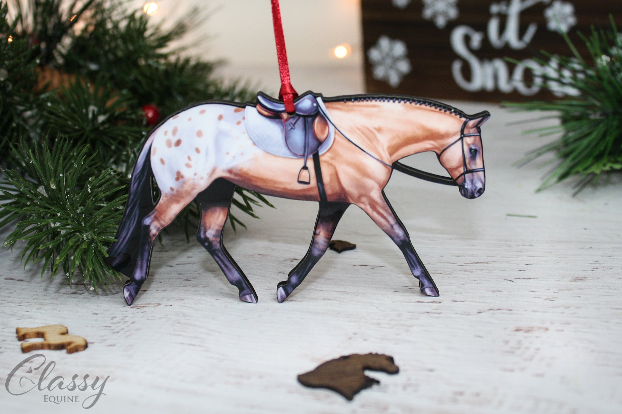 Buckskin with Blanket Appaloosa English Pleasure Horse Ornament