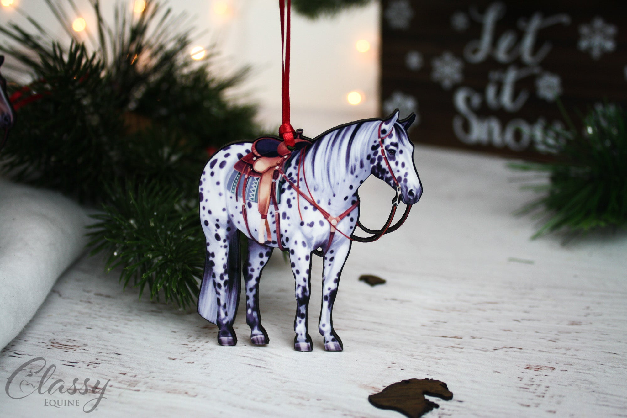 Spotted Few Spot Appaloosa Western Ranch Horse Ornament