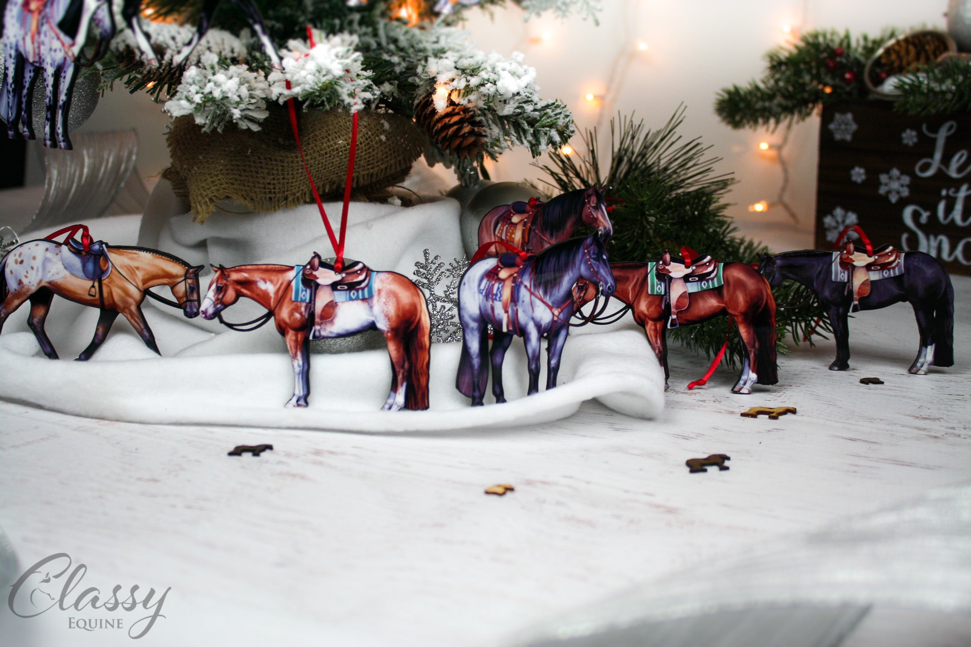 Bay Western Ranch Quarter Horse Ornament