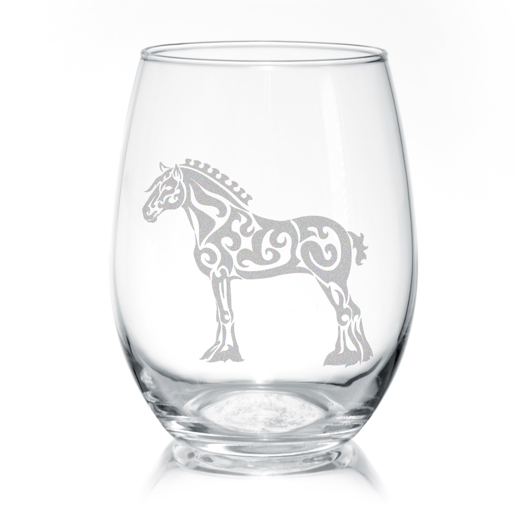 Draft Horse Stemless Wine Glasses