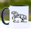 Elegant Friesian Horse Coffee Mug - 11 oz