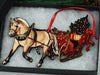 Fjord Horse Christmas Ornament Norwegian Fjord Horse Sleigh