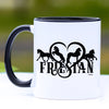 Friesian Horse Heart Coffee Mug - 11 oz