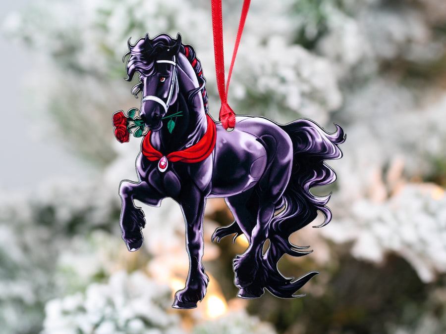 Friesian Horse Ornaments - Romeo