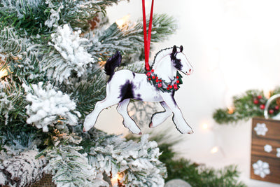 Gypsy Vanner Horse Christmas Ornaments - Set of 5 Gypsy Foals