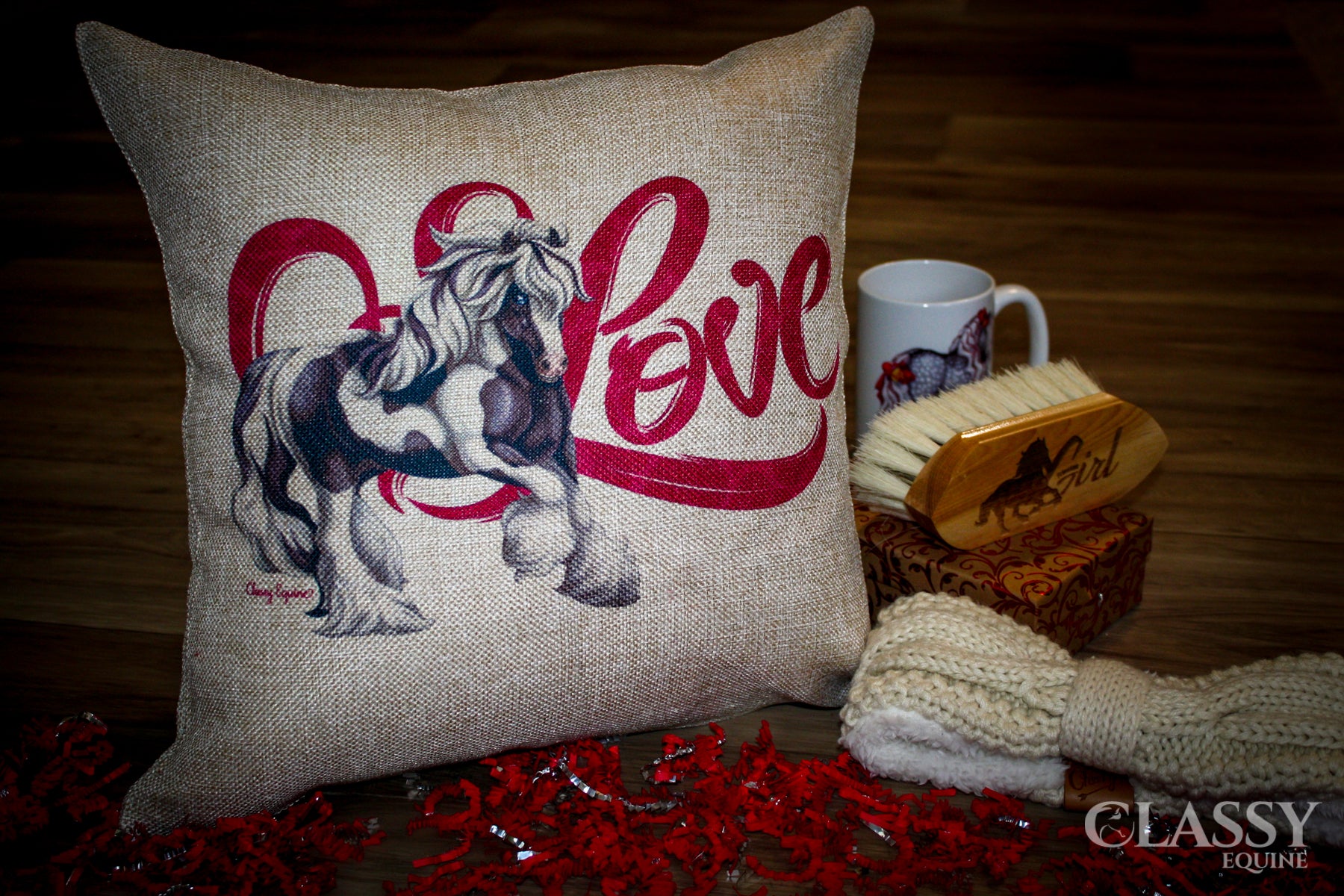 Gypsy Cob Horse Pillow Cover - Gypsy Horse Love