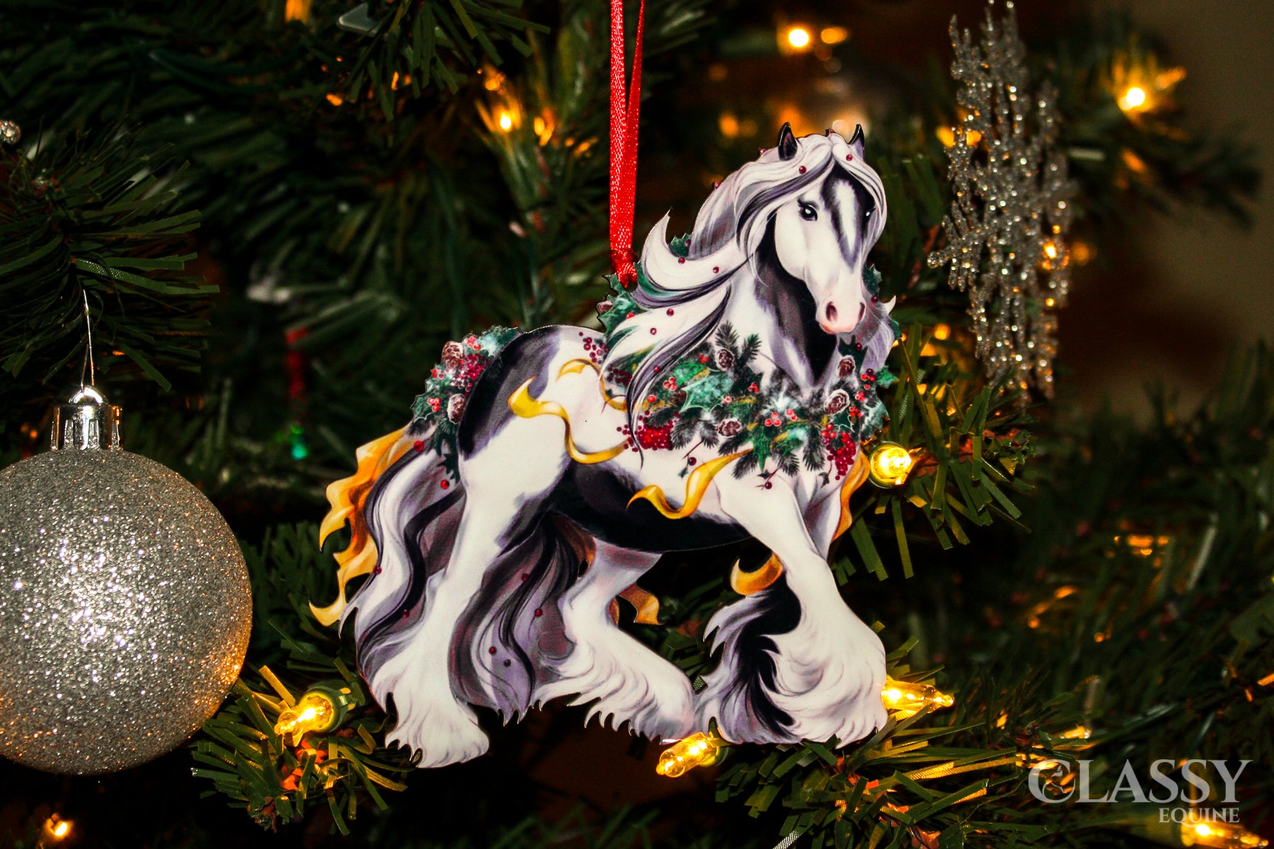 Gypsy Vanner Horse Christmas Ornaments - Gypsy Horse Set
