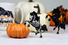 Halloween Horse Ornament - Black Friesian Skeleton