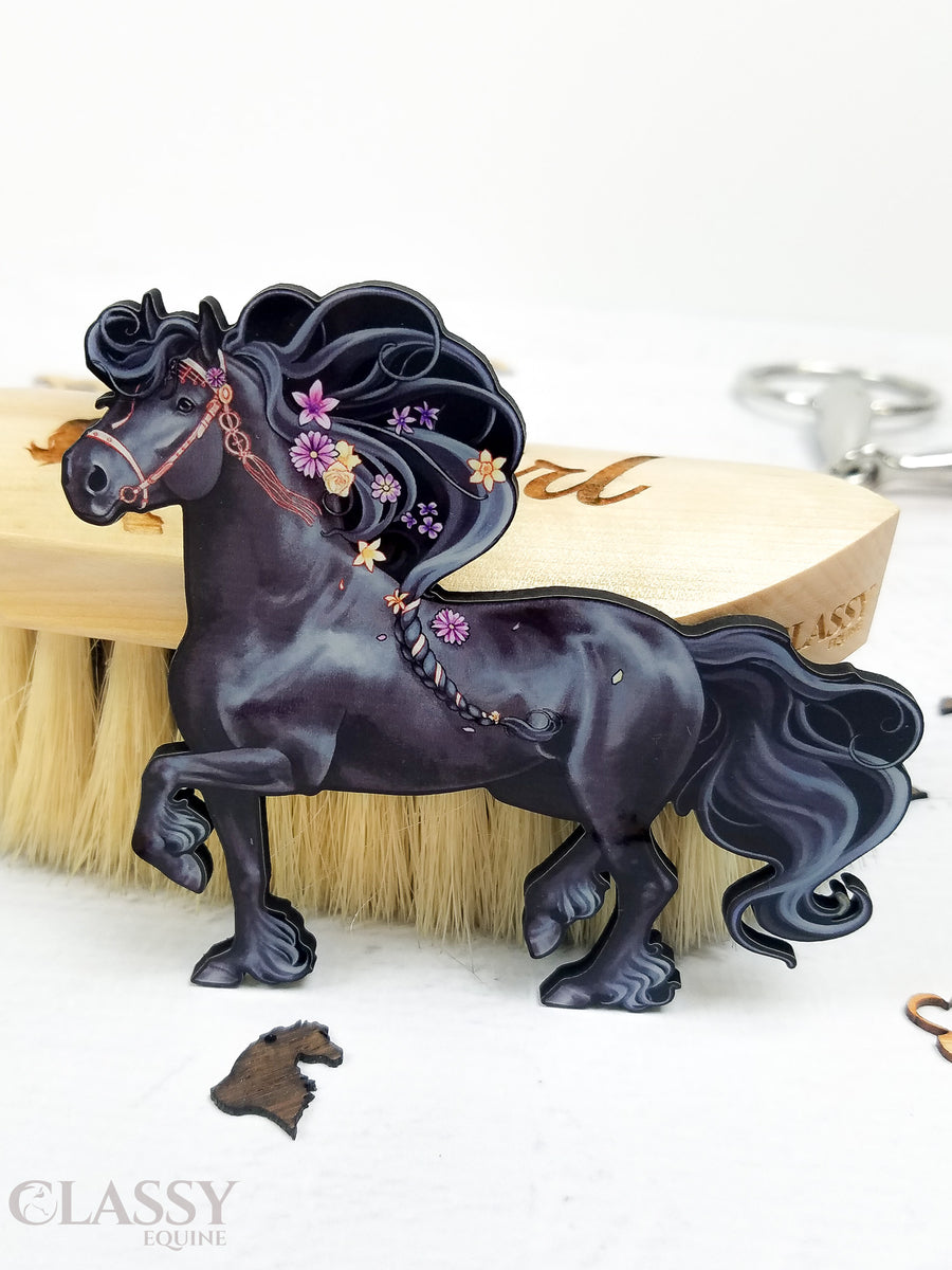Trotting Friesian Horse II Ornament