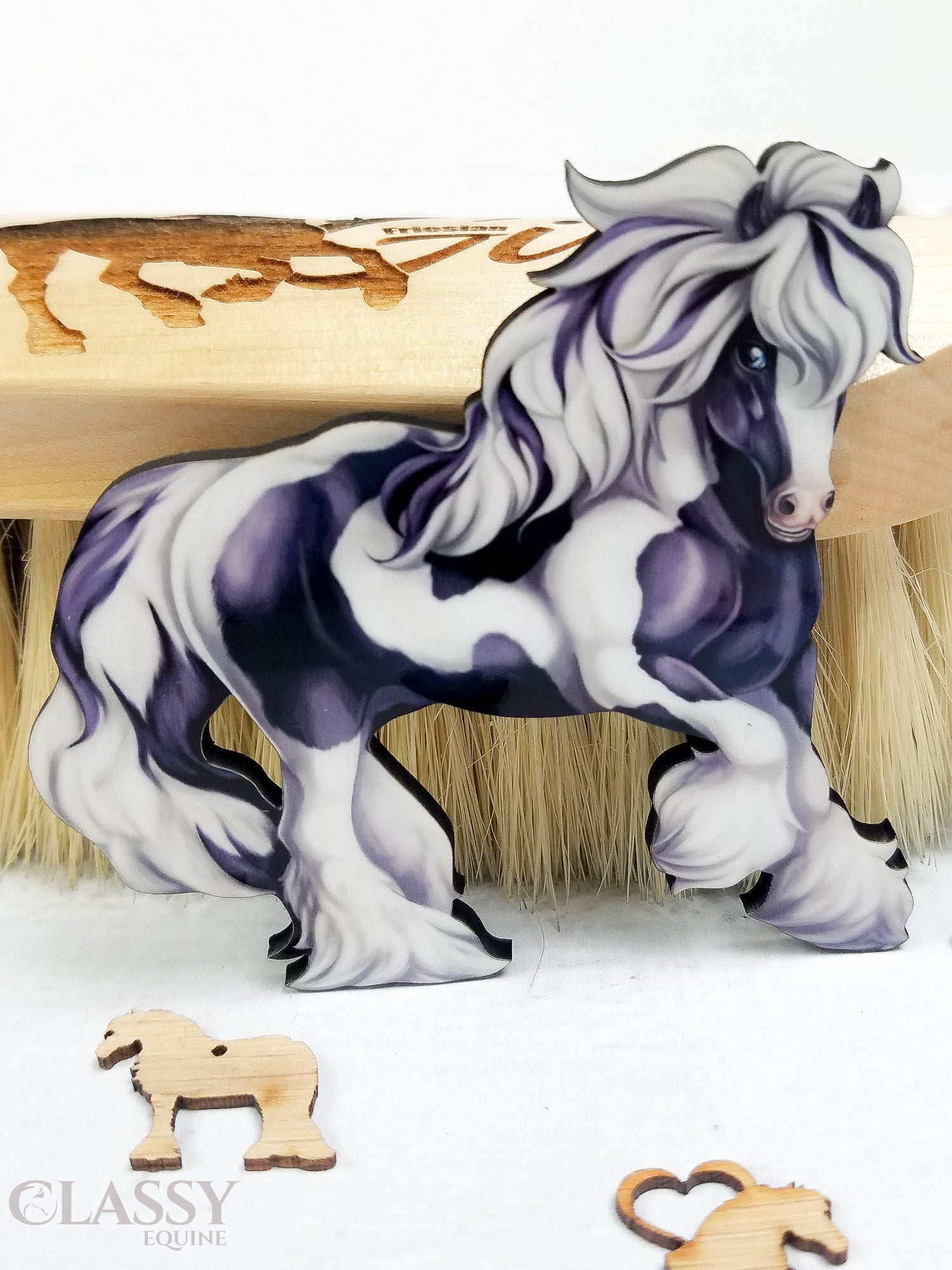 Traditional Tobiano Gypsy Horse Ornament