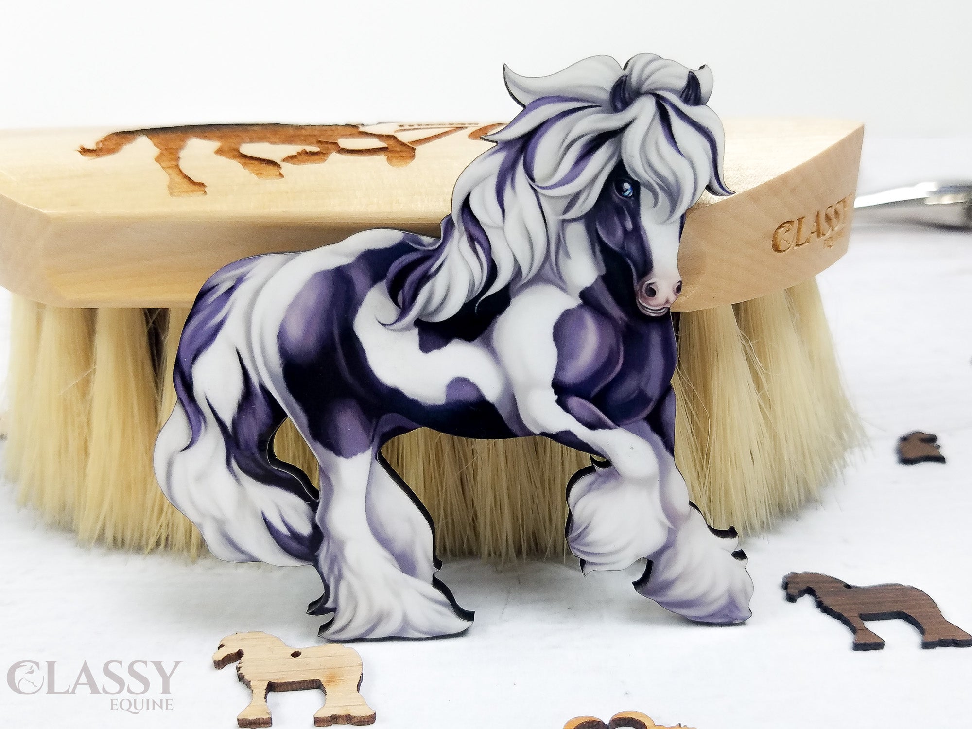 Traditional Tobiano Gypsy Horse Ornament