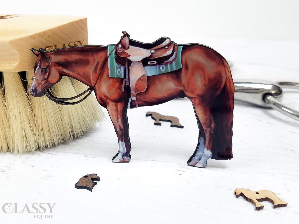 Chestnut Western Quarter Horse Ornament