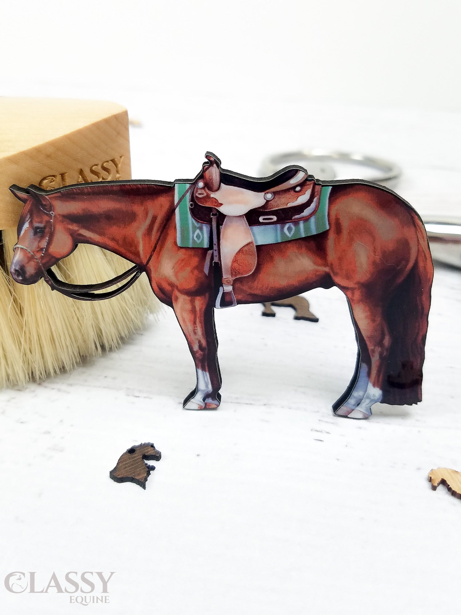 Chestnut Western Quarter Horse Ornament