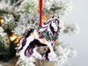 Tobiano Gypsy Vanner Horse Christmas Ornament