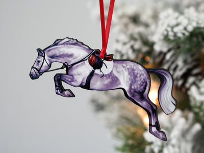 Jumping Horse Ornaments - Gray Hunter Jumper