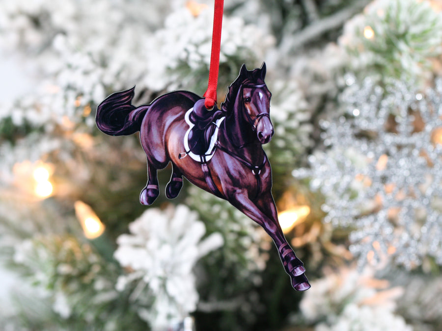 Jumping Horse Ornaments - Seal Brown Hunter Jumper