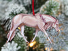 Quarter Horse Christmas Ornament - Adorned in Snowflakes and Berries
