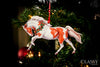 Pinto Horse Christmas Ornament - Chestnut and White Tobiano Horse