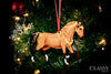 Buckskin Quarter Horse Christmas Ornament -  Adorned with Star Garlands