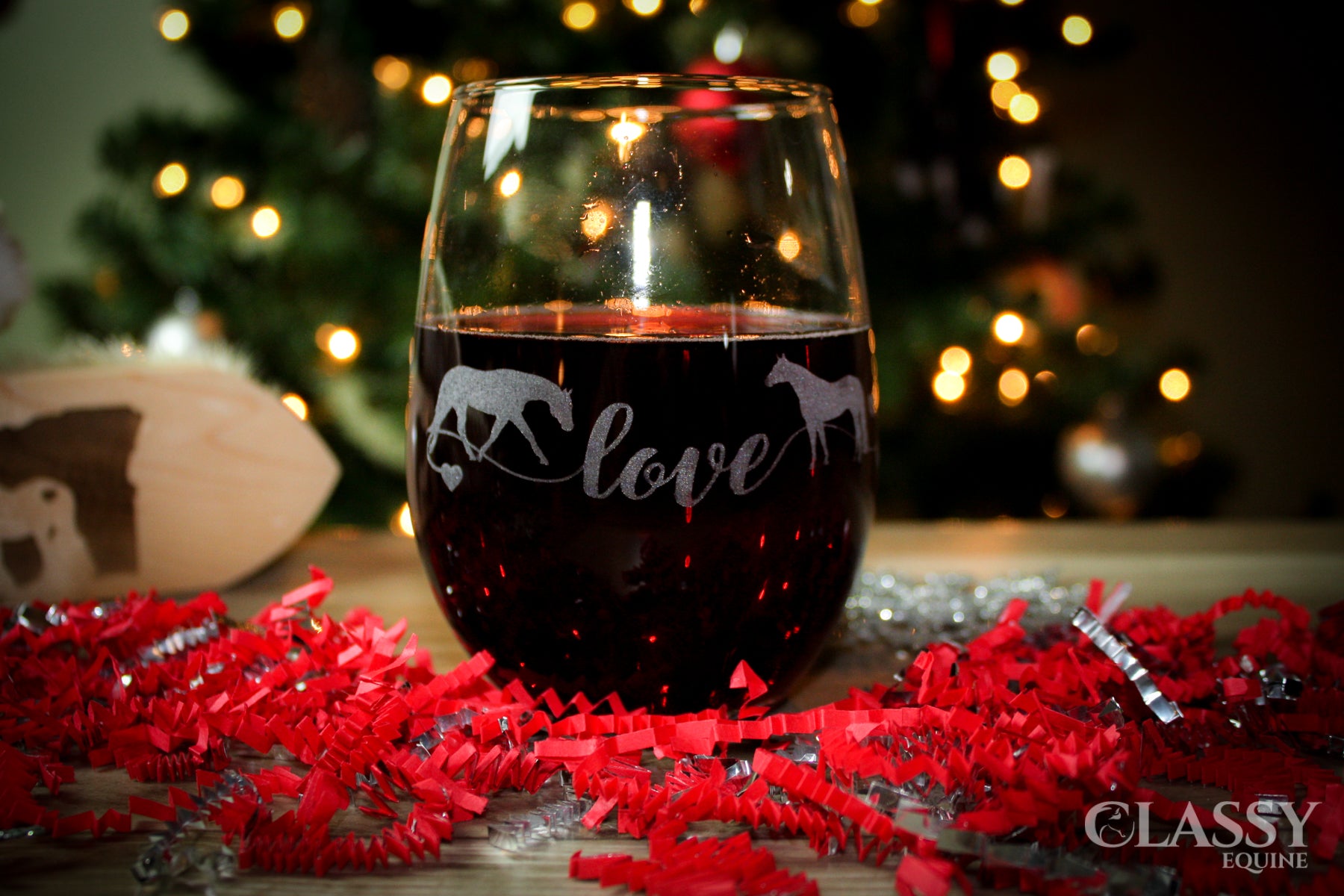 Quarter Horse Love Stemless Wine Glasses