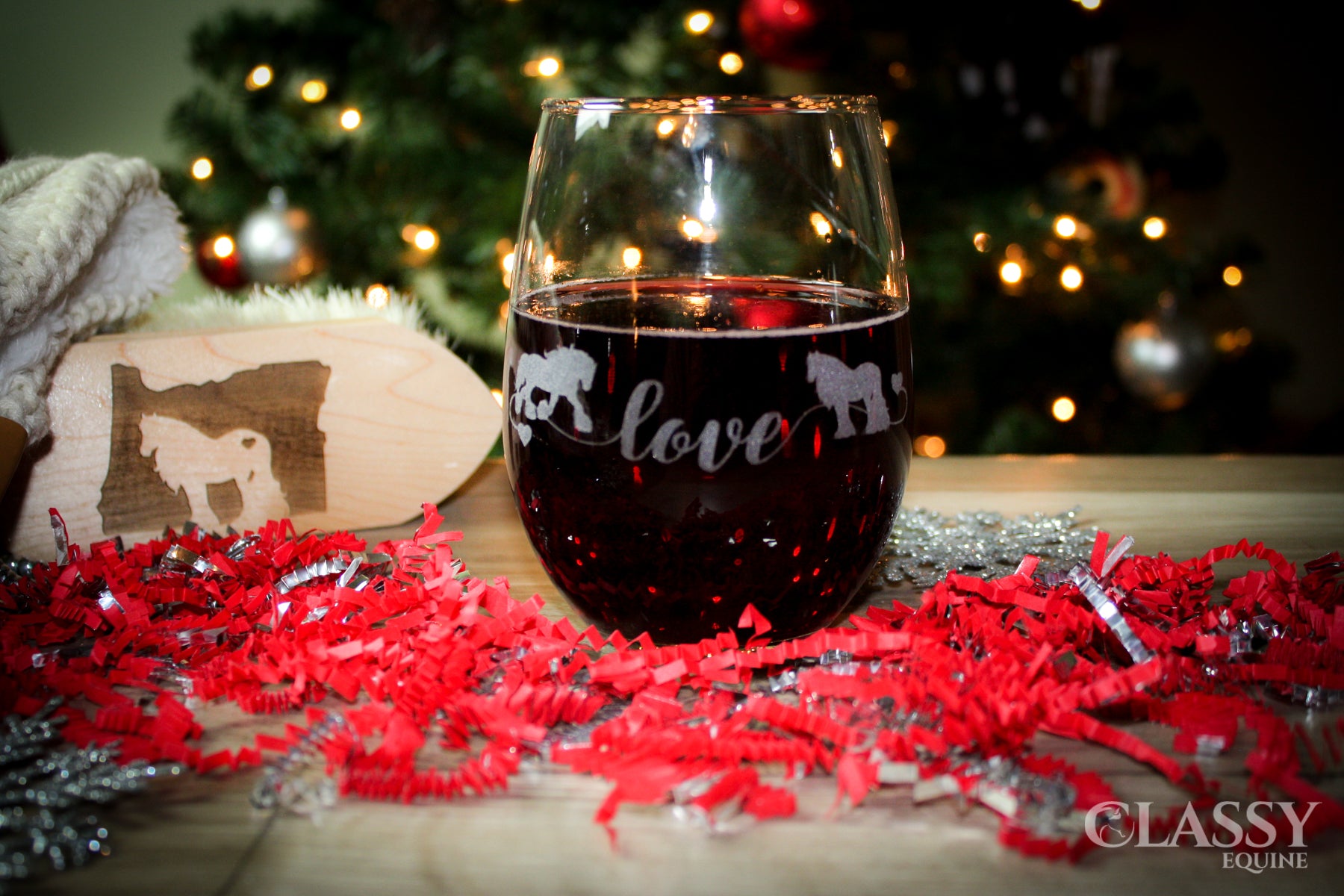 Christmas Wine Glasses Stemless Buffalo Plaid Holiday Wine Glass 12-21oz.  Wine Humor Wine Lovers Farmhouse Inspired Wine 